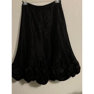 Km collection milla bell black floral skirt 8